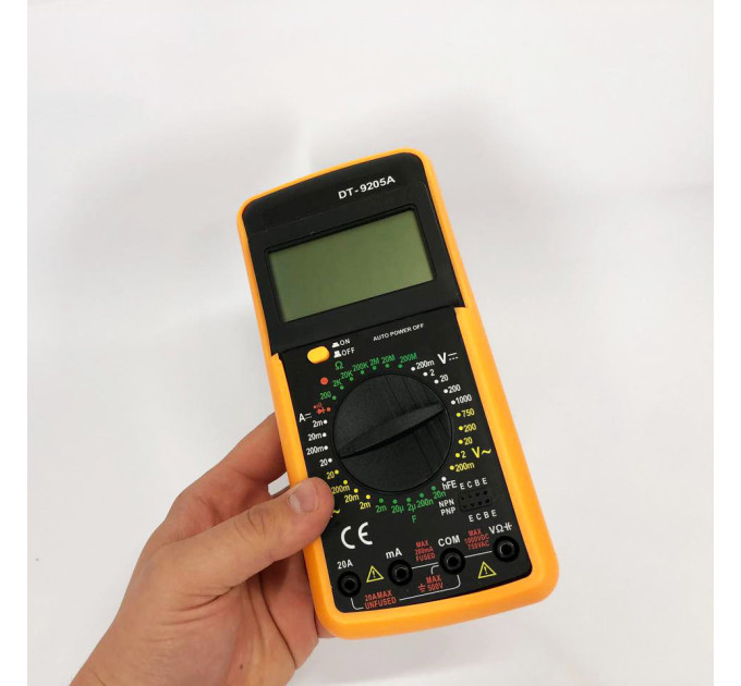 Мультиметр цифровой тестер Digital Multimeter DT9205A со звуком, для автомобиля, хороший мультиметр