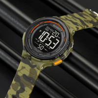 Часы наручные мужские SKMEI 1841CMGN ARMY GREEN CAMO, водонепроницаемые мужские часы. Цвет: зеленый