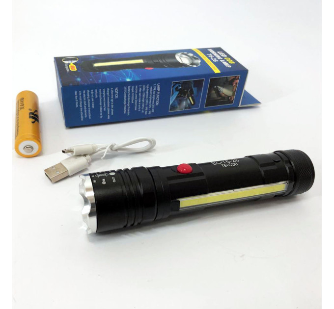 Тактический ручной фонарь Police T6-26+T6+COB, супер яркий фонарик, карманный мини фонарь