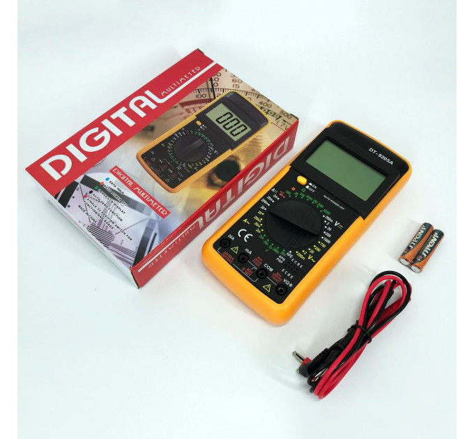 Мультиметр цифровой тестер Digital Multimeter DT9205A со звуком, для автомобиля, хороший мультиметр