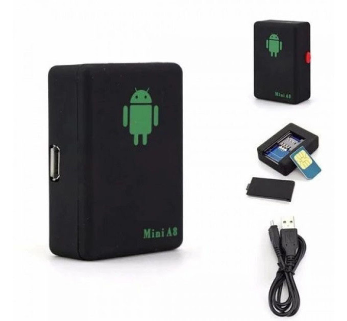 Мини GPS трекер через SIM карту А8 со встроенным микрофоном, GPS GSM трекер для авто, Маячок