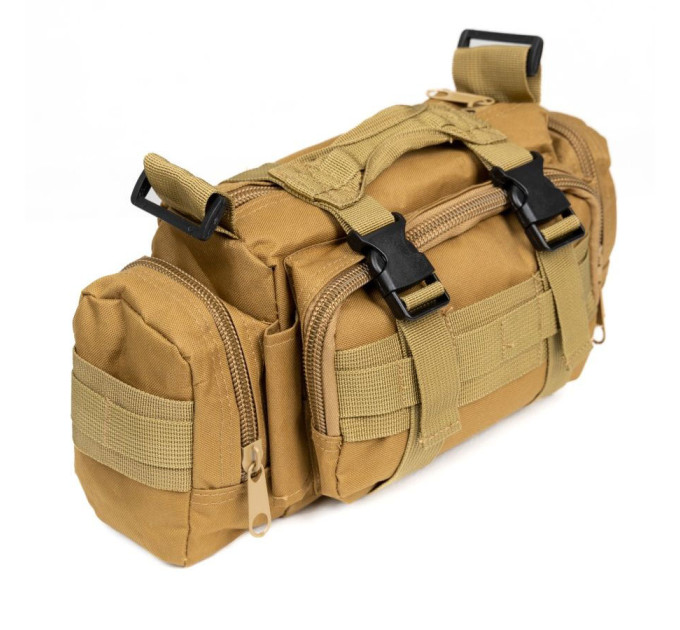 Сумка - подсумок тактическая поясная Tactical военная, сумка нагрудная с ремнем на плечо 5 литров кордура