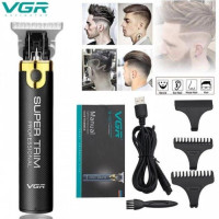 Машинка для стрижки VGR V-082 акумуляторна бездротова професійна + 3 насадки триммер для волосся