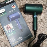 Фен Rainberg RB-2212 8800Вт з регуляцією температури та швидкості для сушіння та укладання волосся Green