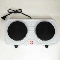 Плита електрична Suntera DP-1925 2000 Вт, електроплита двоконфоркова настільна White