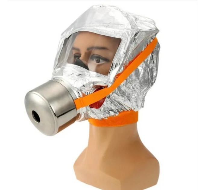 Маска противогаз из алюминиевой фольги, панорамный противогаз Fire mask защита головы от радиации
