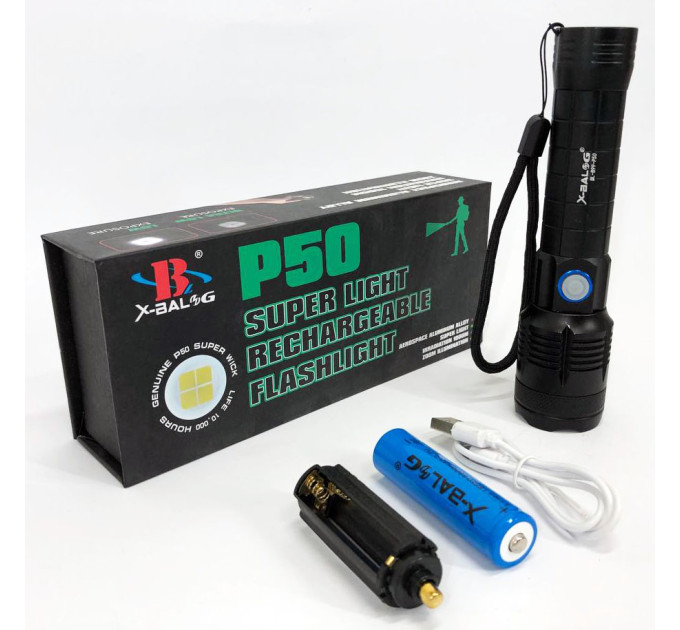 Ліхтарик ручний Bailong X-Balog BL-B99-P50, ліхтар ручний тактичний, водонепроникний ліхтар