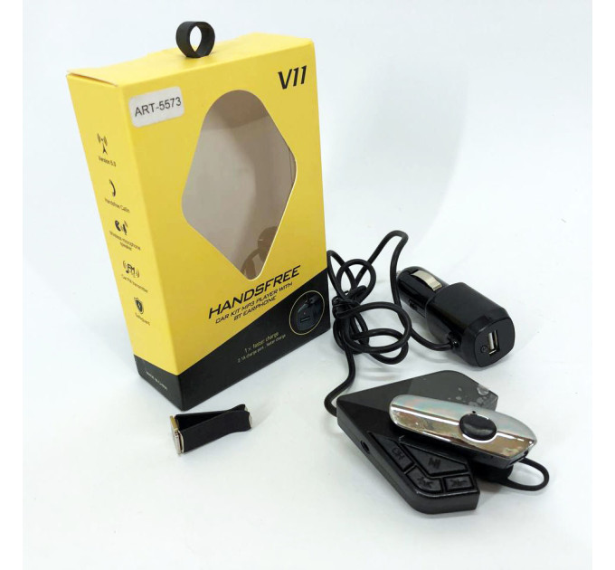 Трансмітер FM V11 BT з Bluetooth гарнітурою модулятор, блютуз фм передавач для автомагнітоли
