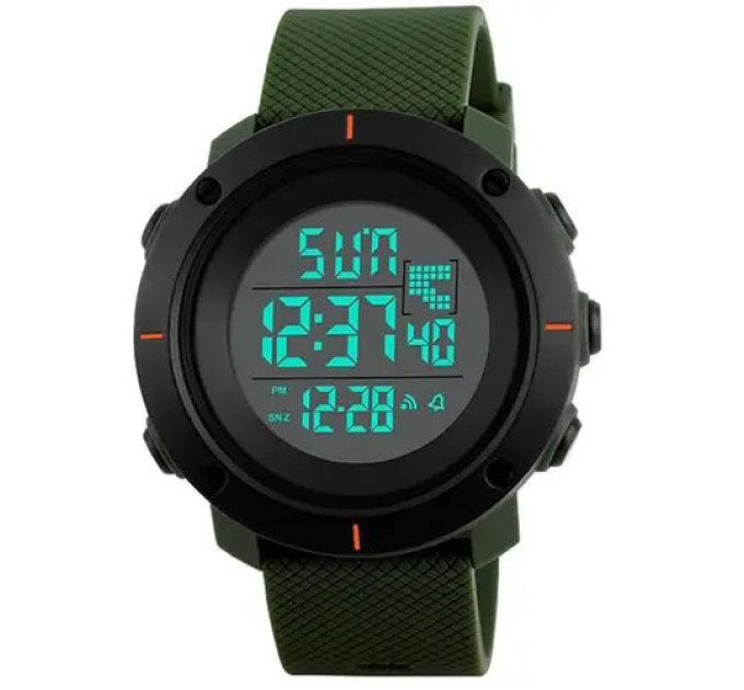 Годинник наручний чоловічий SKMEI 1213AG ARMY GREEN BIG SIZE, брендовий чоловічий годинник. Колір: зелений