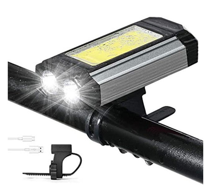 Велосипедный фонарь 501-2XPE+COB, Фара led для велосипеда, Фара велосипедная передняя, Лед фара