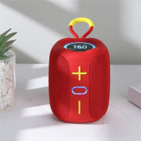 Портативная Bluetooth колонка TG658 8W с RGB подсветкой, колонка для вечеринки. Цвет: красный