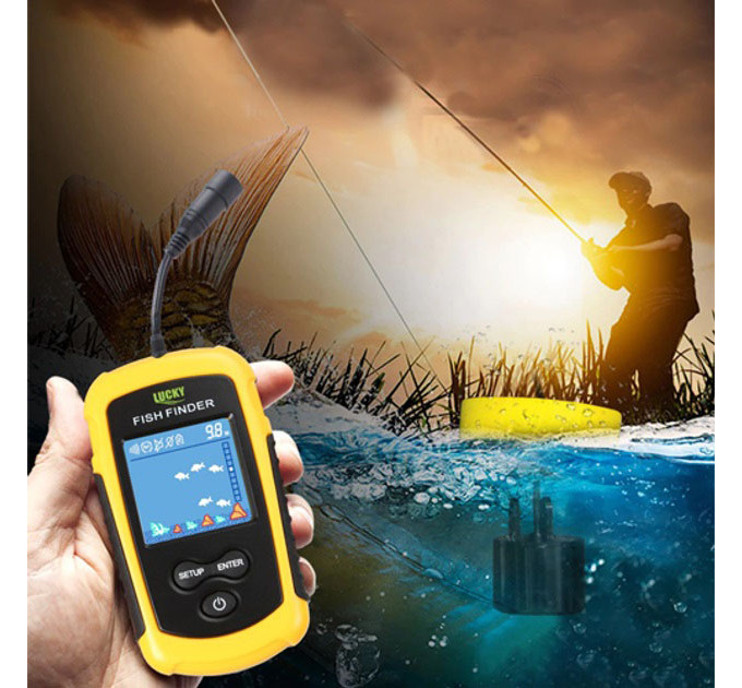 Ехолот портативний Fish Finder до 100м портативний сонар універсальний