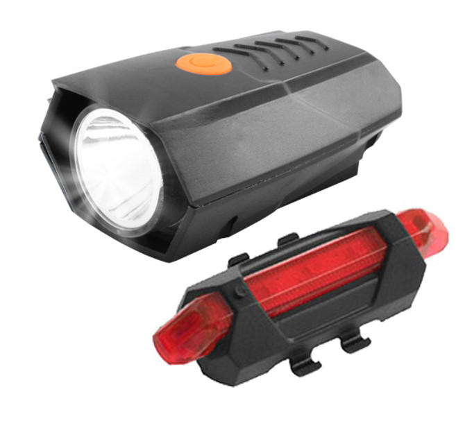 Велосипедний ліхтар із габаритами BSK-178-1-XPG +STOP-5SMD, Велосипедний ліхтар із фіксацією на кермо