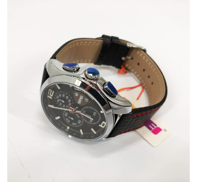 Часы наручные мужские SKMEI 9106RD, оригинальные мужские часы, модные мужские часы круглые