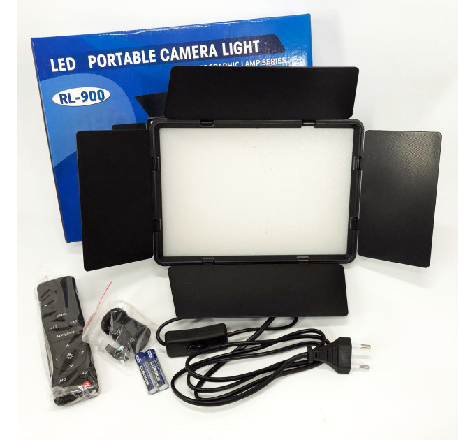 Професійне відеосвітло LED LIGHT RL-900 35W з пультом 3000k-6500k, Прямокутне студійне світло