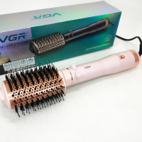Электрический фен браш для укладки волос VGR V-494 800Вт Pink