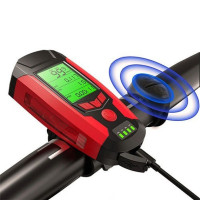 Велофара з комп'ютером та сигналом AS0808-XPG+2LED(yellow)+2COB(red), виносна кнопка