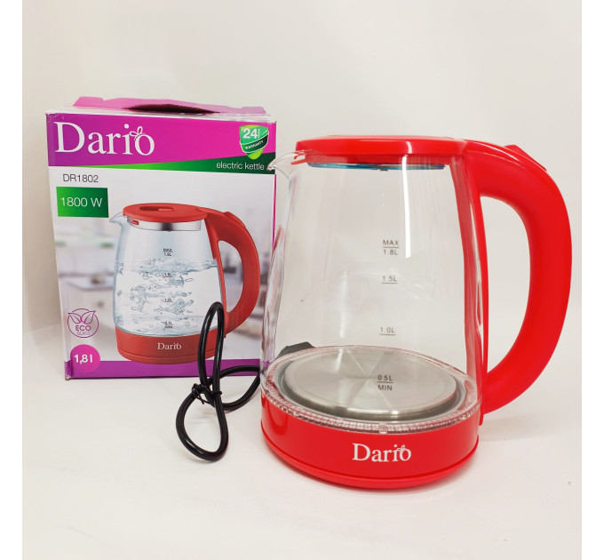 Електрочайник Dario DR1802 Red 1.8л