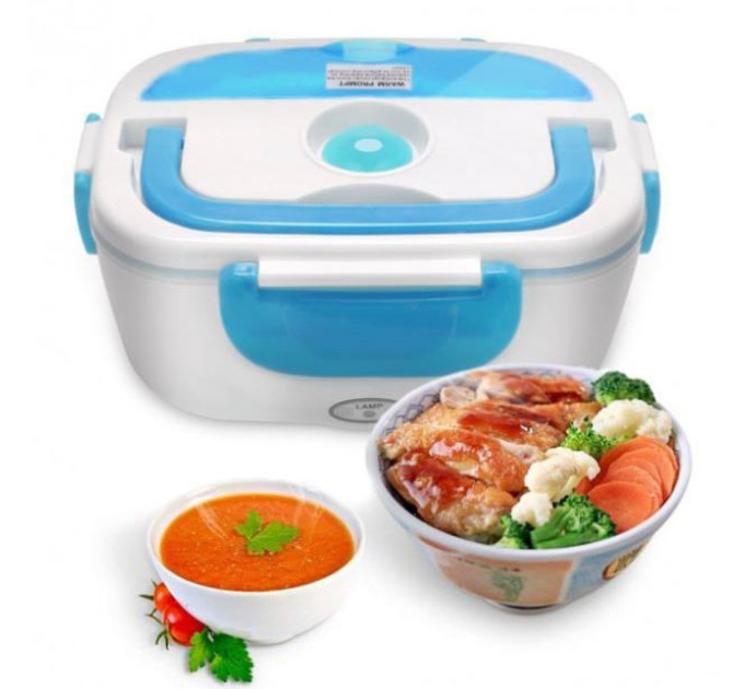 Ланч бокс електричний із підігрівом Lunch Heater 220 V Pro, ланч бокс від мережі. Колір: синій