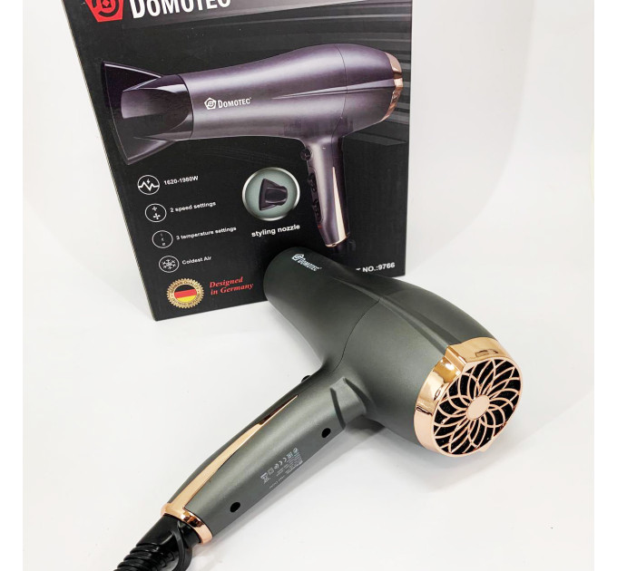 Профессиональный фен для волос Domotec MS-409B 1980Вт