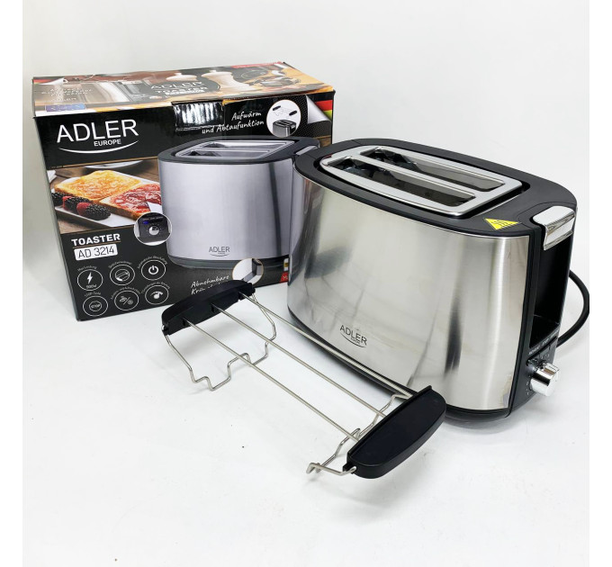 Тостер Adler AD 3214 900Вт 7 режимов обжаривания автоматическое отключение