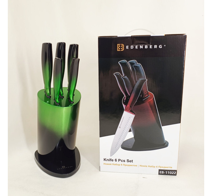 Набір ножів Edenberg EB-11022, 6 предметів Green