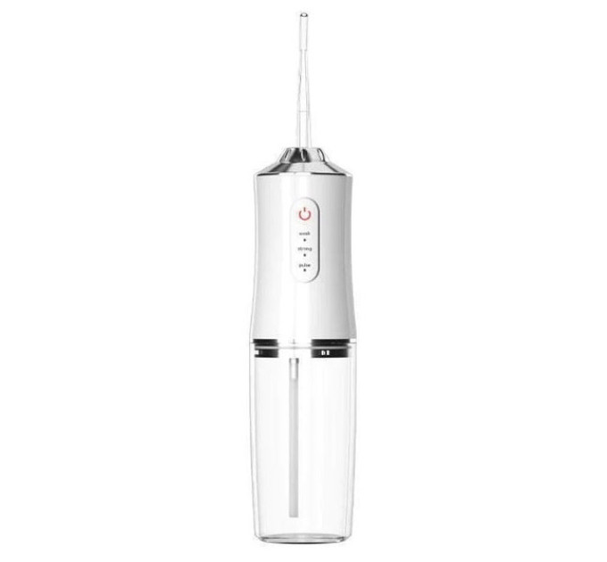 Іригатор для чищення зубів та порожнини рота Oral Irrigator з акумулятором та змінними насадками White