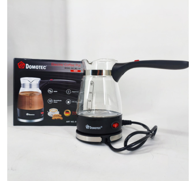 Кавоварка електрична турка 0.5л 600Вт нержавіюча сталь Domotec R-128