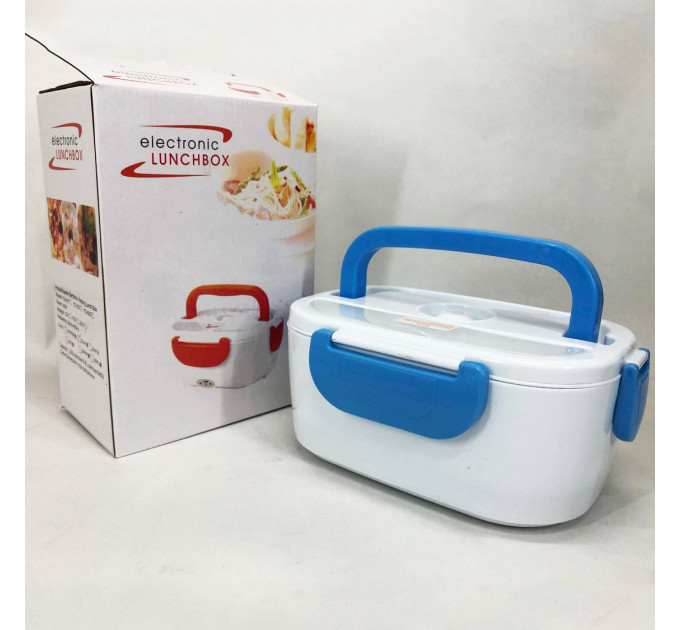 Ланч бокс електричний із підігрівом Lunch Heater 220 V Pro, ланч бокс від мережі. Колір: синій