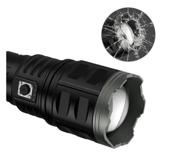 Фонарь ручной модели Police AK138-1 WHITE LASER LED PM60-TG 8х18650, USB-зарядка, Power Bank, зум
