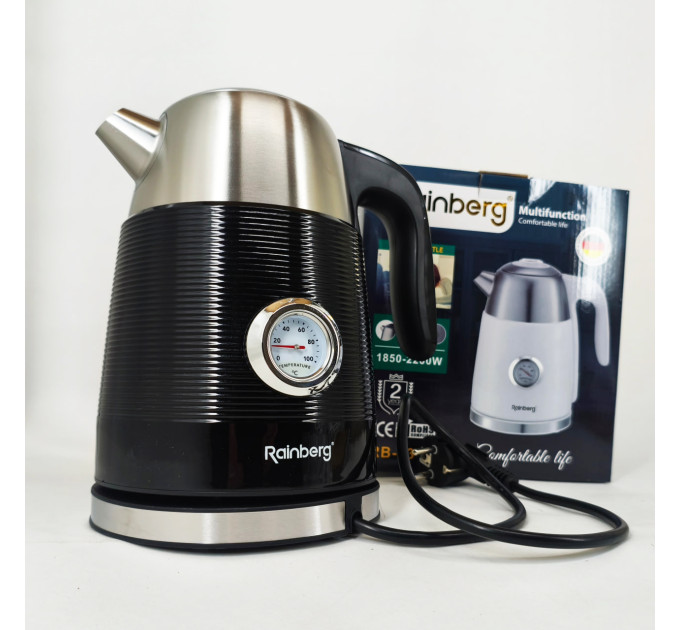 Чайник електричний з датчиком температури Rainberg RB-2314 Black