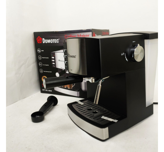 Рожкова кавомашина кавоварка Domotec MS-113 1.6л 15 Бар 850Вт