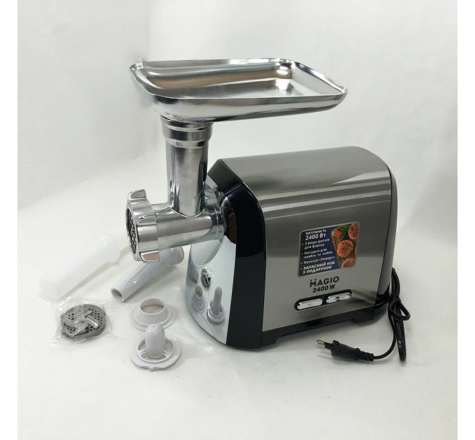 Мясорубка Magio MG-269 2400Вт мясорубка электрическая металл, мясорубка с металлическим редуктором