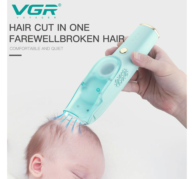 Машинка с вытяжкой для стрижки детей и младенцев VGR V-151 Baby со сменными насадками