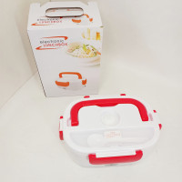 Ланч бокс електричний з підігрівом Lunch Heater 220V Pro, контейнер для їжі з відсіками Red