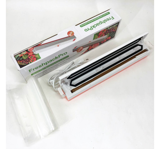 Вакууматор Freshpack Pro вакуумный упаковщик еды, бытовой. Цвет: оранжевый