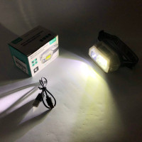 Фонарь налобный SH-S9-XPE+COB+3SMD(red), налобный фонарик с usb зарядкой, фонарь на голову для бега