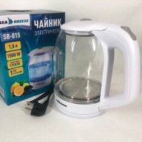 Электрочайник SeaBreeze SB-015 1.8 л, чайники с подсветкой, электронный чайник тихий электрический чайник