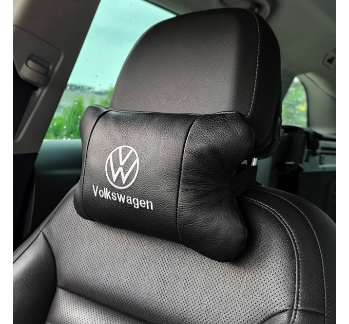 Шкіряна подушка на підголівник Volkswagen – ортопедична для авто