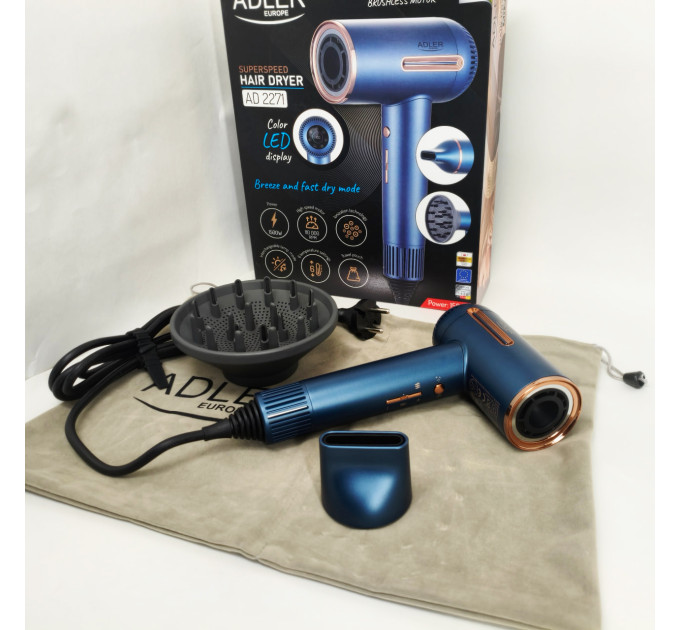 Фен Adler AD 2271 SUPERSPEED TURBO 1500Вт