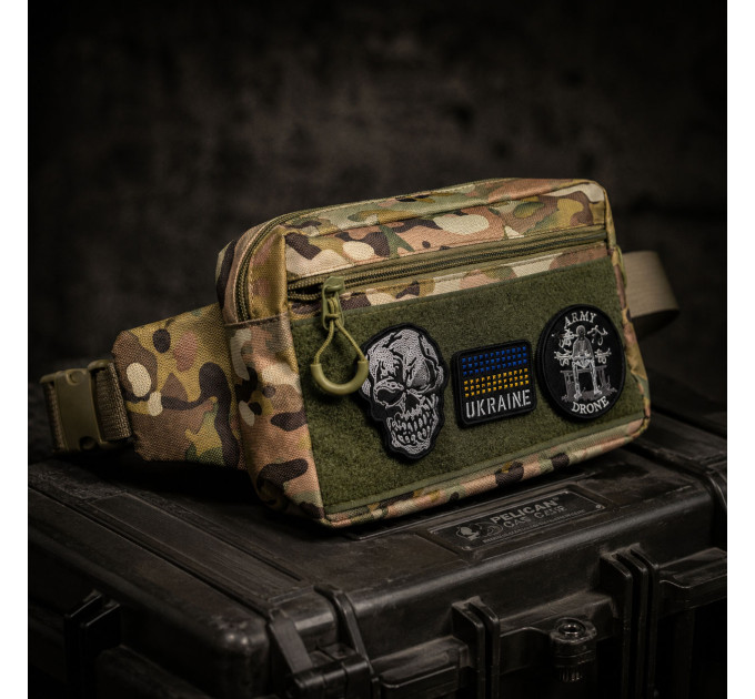 Тактическая сумка-бананка Multicam для патчей и шевронов Cordura, поясная сумка унисекс 25×17×7 см
