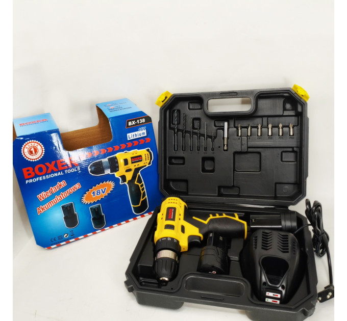 Портативний акумуляторний шуруповерт Boxer BX-138 1350 об/хв