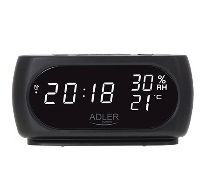 Настільний годинник-будильник Adler AD 1186 Black