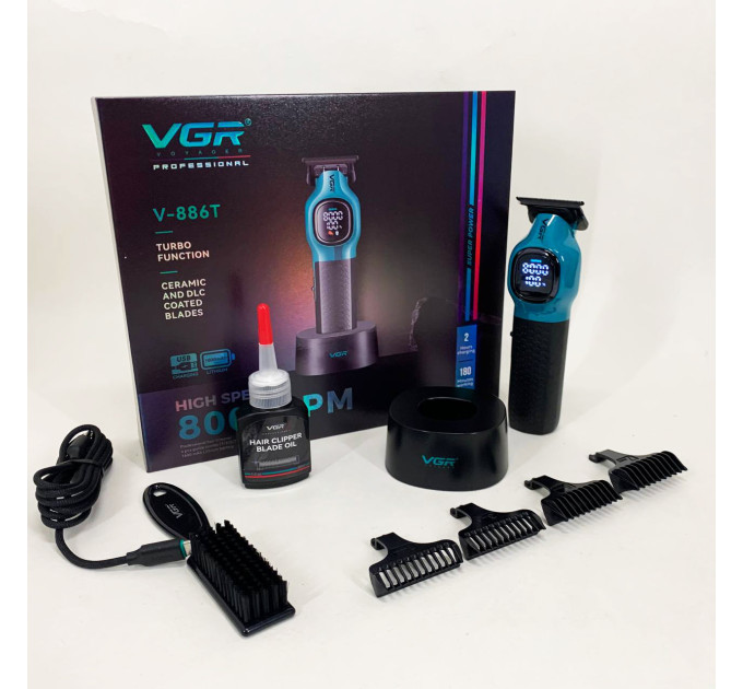 Тример для стрижки волосся VGR V-886T BLUE 8000RPM