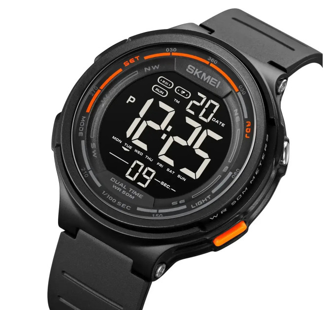 Годинники наручні чоловічі SKMEI 1841BK BLACK, для військовослужбовців, тактичні протиударні. Колір: чорний