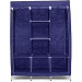 Шкаф тканевый 3 секции складной с каркасом STORAGE WARDROBE 175 х 130 х 45 см Каркасный Blue