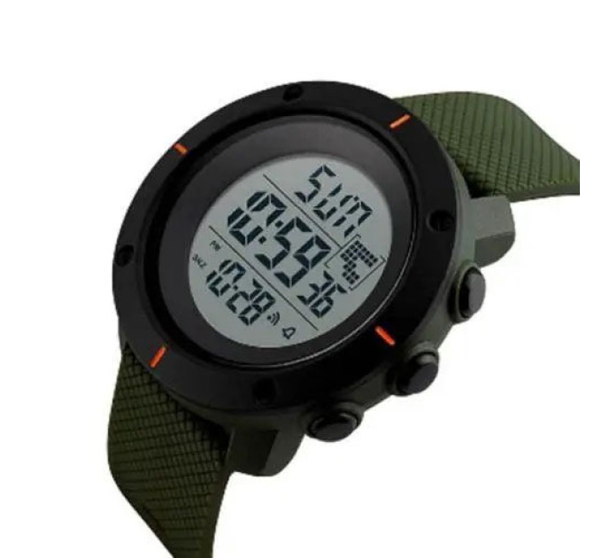 Годинник наручний чоловічий SKMEI 1213AG ARMY GREEN BIG SIZE, брендовий чоловічий годинник. Колір: зелений