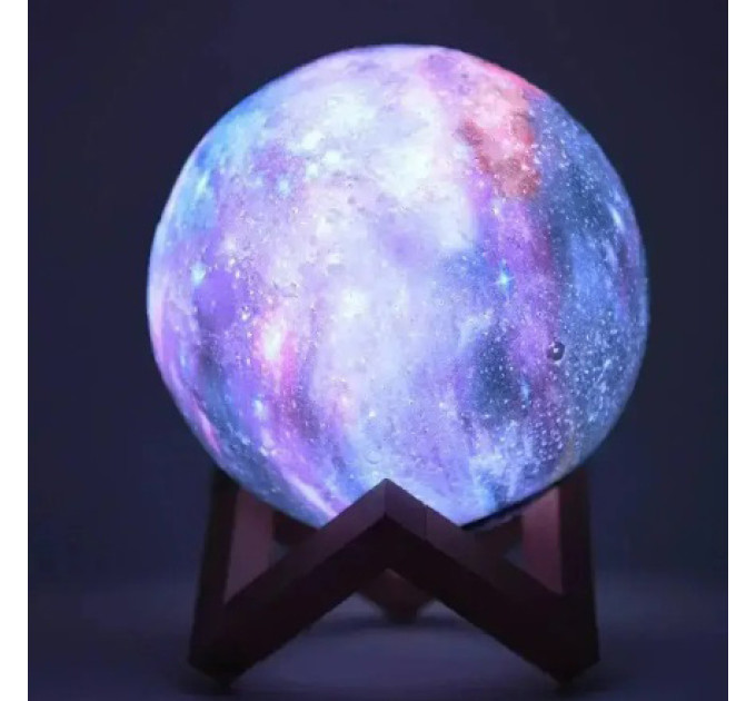 Настільний акумуляторний нічник світильник для дитячої Magic 3D COLOR Moon Light с пультом