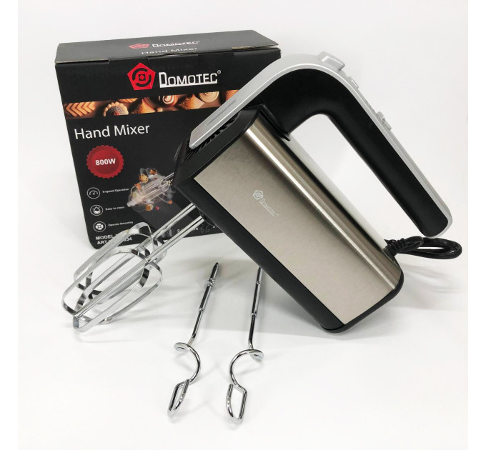 Миксер Domotec R.6664 5 скоростей, режим Турбо, Миксер электрический 800 Вт