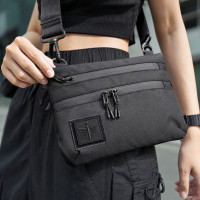 Тактическая черная сумка с Cordura 1000D, сумка через плечо с VELCRO-панелью